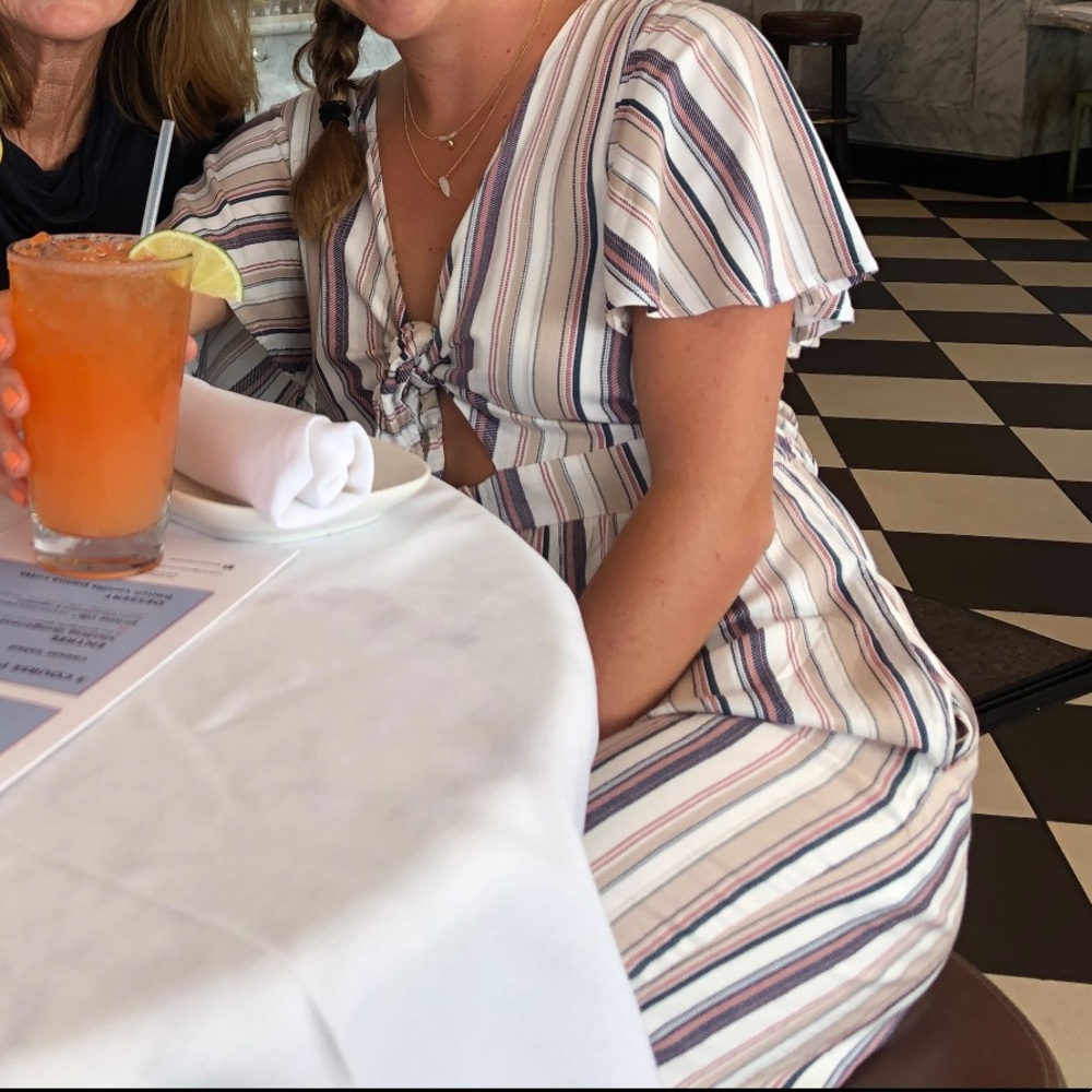 Stripe long jumpsuit